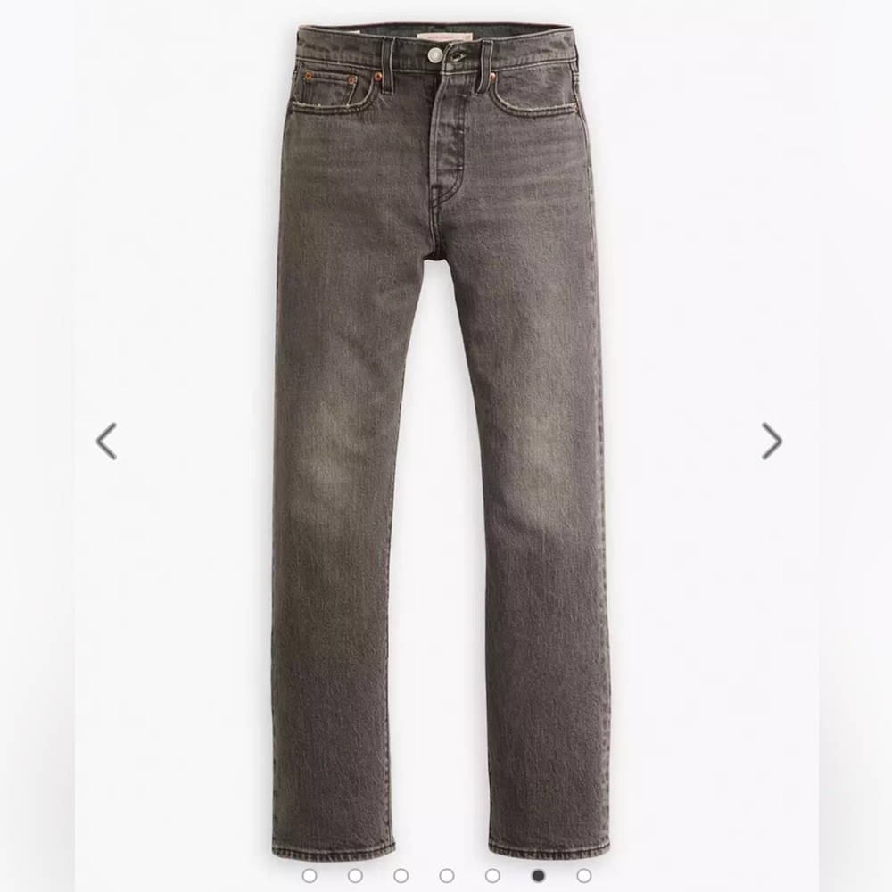 Levi's “Well Worn Black” Straight Leg Jeans Wedgie 23 NWOT